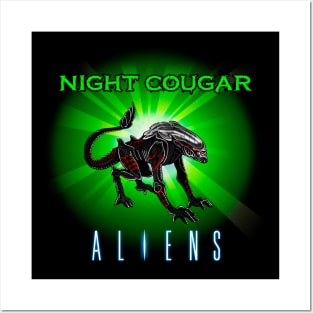 Night Cougar Alien Posters and Art